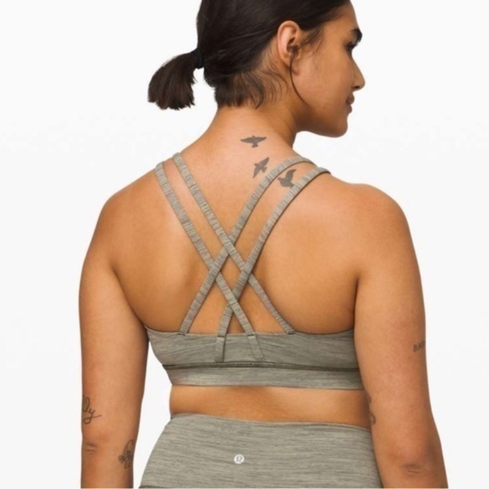 Lululemon Energy Bra Wee Are From Space Women’s Size 10 Sage Dark Olive